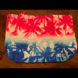 PINK by Victoria Secret palm tree tote bag